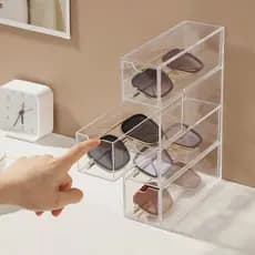 Frete grátis Desktop transparente acrílico maquiagem Multi-camada Display fita de papel olho óculos de sol caneta armaze