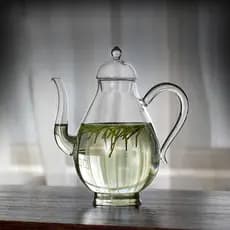Bule de vidro com alto teor de borosilicato, bule de chá verde com filtro, pote de beleza, estilo japonês, imitação de m