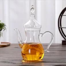 Bule de vidro de borosilicato alto aquecimento chaleira filtro malha flor bule doméstico Allah transparente concubina po