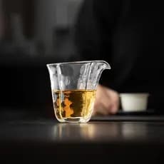 Copo justo de vidro engrossado resistente ao calor copo masculino Teaware uniforme de vidro conjunto de chá dividido em
