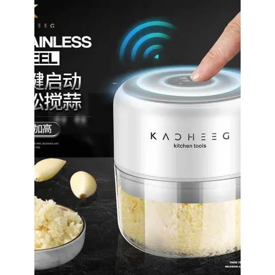 Triturador de alho elétrico sem fio prensa de alho agitação automática descascador de alho cozinha extrator de alho bate