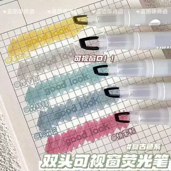 Estudante proteção para os olhos marcador fluorescente dupla cabeça caneta de janela Visual de alto valor ins estilo cha