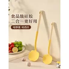 Espátula de Silicone antiaderente, colher dedicada para fritar de qualidade alimentar, resistente a altas temperaturas,