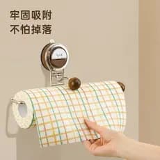 Estilo Medieval suporte de toalha de cozinha ventosa sem perfuração armário cabide de papel rolo suporte de papel envolt