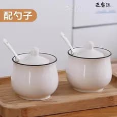 Frasco de tempero de cerâmica, tempero japonês, saleiro, cozinha, banha, pimenta, tampa, frasco de óleo doméstico, resis