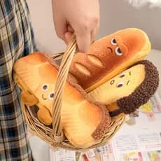 Criativo bonito pelúcia torrada pão lápis saco ins japonês grande capacidade de alto valor engraçado feio bonito caixa d