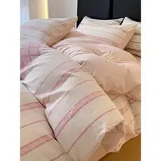 Conjunto de quatro peças de algodão estilo coreano puro algodão tridimensional grande Jacquard lençol capa de edredão ti