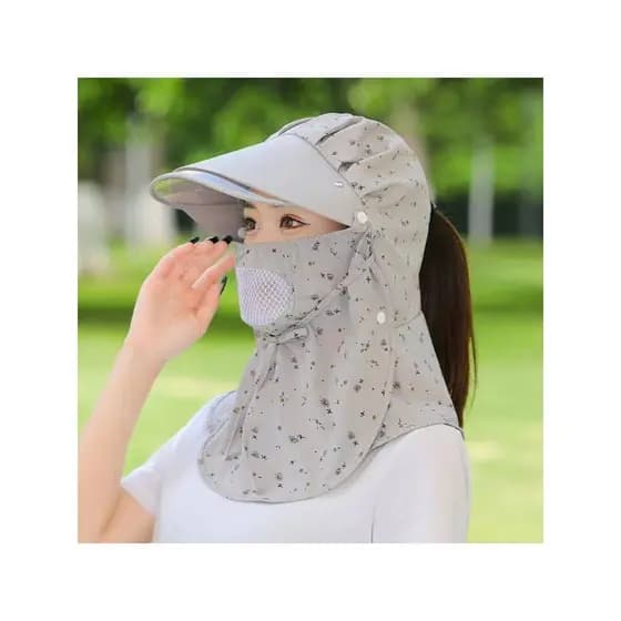 Ciclismo protetor solar chapéu pára-brisa máscara verão feminino proteção de pescoço de aba grande seco agrícola vida ch