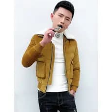 Jaqueta acolchoada de lapela de inverno de tamanho pequeno masculina Street Wear Jaqueta acolchoada masculina Jaqueta Ca