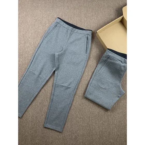 Masculino ao ar livre primavera outono esportes de malha calças casuais tridimensional alfaiataria calças retas cinza Sw