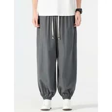 Calças até o tornozelo masculinas esportes de verão Casual Bloomers Street Wear calças de perna larga tamanho grande alg