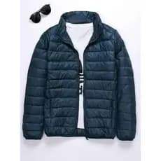 Ano outono inverno novo estilo leve jaqueta masculina gola alta curto fino-ajuste fino jaqueta Casual tamanho grande rou