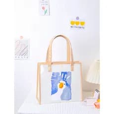 Shangying @ Sighing Duck pvc Transparente Portátil Jelly Bag Série de Desenhos Animados Mamãe Produção Inspeção Bolsa À