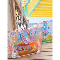 Shangying @ Bolsa a Laser Bolsa de praia Bolsa de gelatina Bolsa de natação Bolsa transparente portátil de grande capaci