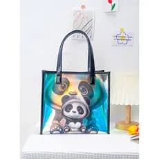 Shangying @ Panda com capuz Colorful portátil Laser Jelly Bolsa Bolsa de natação de praia à prova d'água de grande capac