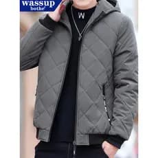 WASSUP Jaqueta acolchoada de algodão masculina Casual Top jaqueta de inverno 2025 novo estilo jaqueta acolchoada espessa