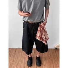 Americano Retro xadrez cachecol costura cleanfit Jeans masculino feminino nicho Casual em linha reta calças soltas na mo
