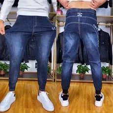 Outono novo estilo de alta qualidade jeans masculinos tridimensional alfaiataria Harem calças todos @-
