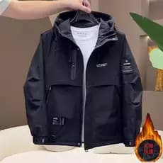 Jaqueta acolchoada com capuz masculina inverno moda rua Wear solto Workwear acolchoado jaqueta espessada quente jaqueta