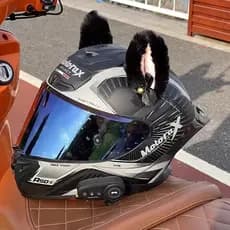 Orelha de gato capacete decoração orelha suporte de Metal motocicleta veículo elétrico motocicleta capacete de esqui ace