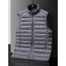 Homens para baixo jaqueta colete 2024 outono inverno novo estilo colete masculino leve sem mangas exterior Wear colete