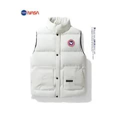 NASA Co-Branded colete de algodão masculino outono inverno na moda grosso quente esportes colete jaqueta roupas de algod