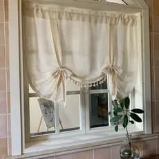Instalação nórdica sem perfuração Velcro Transparente Cortina de gaze impermeável Cortina de elevação Cortina Blackout T