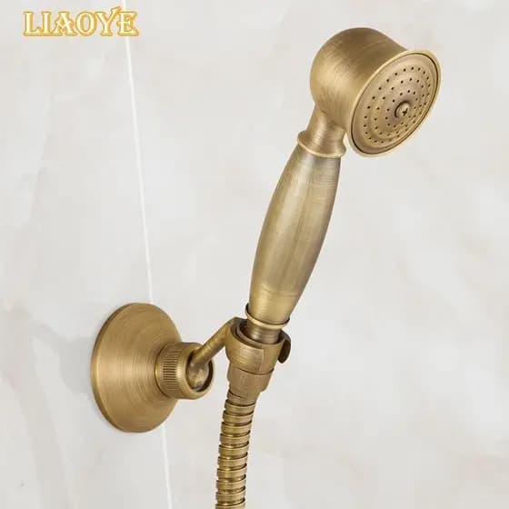 Europeu antigo estilo Retro todo cobre puro preto Bronze chuveiro sprinkler portátil pequeno fofo cabeça sprinkler mão S