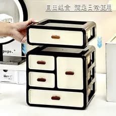 Tipo gaveta de mesa caixa de armazenamento de cosméticos Multi-camada Anti-poeira batom cuidados com a pele produto prat