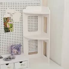 Rack de artigos diversos de canto de mesa, cabeceira para casa, dormitório estudantil, rack de armazenamento, canto de m
