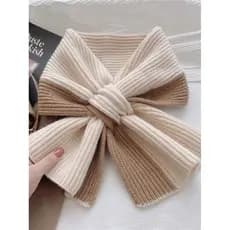 W inverno curto novo estilo outono inverno cachecol manter quente versão coreana cor sólida combinando malha cruz All-Ma