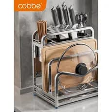 Kabe cozinha bancada faca rack prateleira magnética faca de cozinha pauzinhos placa de corte rack integrado faca rack de