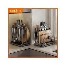 Kabe Prateleira para facas de cozinha em aço inoxidável Prateleira para bancada Tábua de corte Rack para facas de cozinh