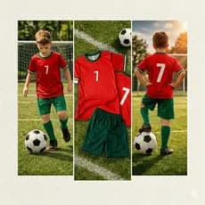 Uniforme Menino Visual Time Camisa e Short Para Treino Leve