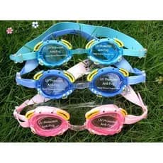 Crianças óculos de natação meninos meninas dos desenhos animados caranguejo óculos de natação à prova dwaterproof água A