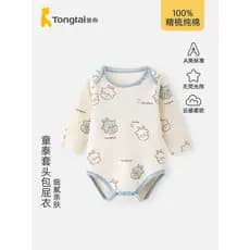 Tongtai macacão de bebê puro algodão triângulo macacão roupas de bebê macacão de bebê masculino feminino de manga compri