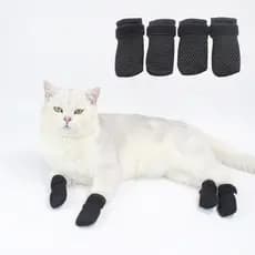 Tonghost Pet Respirável Gato Garra Capa Gato Anti-arranhões Anti-sujeira Silencioso Pet Foot Cover