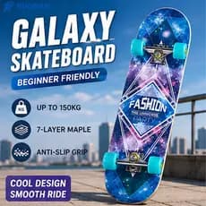 Skate 80cm Placa Completa Para Crianças E Iniciantes | Bordo De 7 Camadas Caminhão Forte