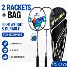 Conjunto De Raquete De Badminton Para 2 Jogadores Com Bolsa De Transporte Raquetes Leves Treinamento De Iniciantes