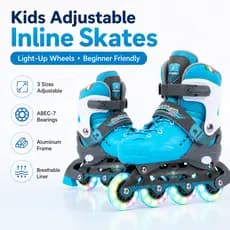 Patins Inline Ajustáveis Para Crianças Sml Sapatos De Patinação Com Freio Respirável Confortável