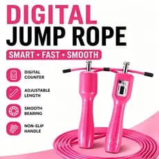 Display Digital contagem pular corda fio de aço ajustável Fitness pular corda alça antiderrapante S