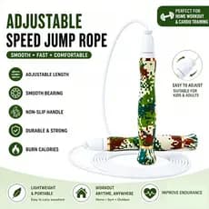 [HUOBAN] Corda de pular PVC camuflada cor corda de pular perda de peso Fitness academia corda de treinamento alça antide