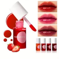 Matiz Labial Frutado De 4 Cores , Brilho De Água , Batom Líquido Hidratante À Prova D'água , Antiaderente , Alto Pigment