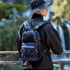 2026 novo estilo multifuncional tático mensageiro mochila ao ar livre saco de isca de pesca Multi-Plug-In ponto portátil