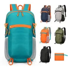 Mochila ultraleve dobrável para exterior, repelente de água, bolsa de pele portátil, caminhada, escalada, mochila de via