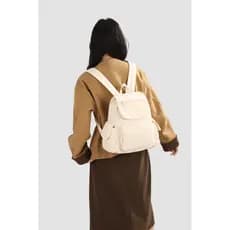 Estilo coreano cor sólida pequena mochila impermeável Material de náilon menina coração lazer mochila de viagem