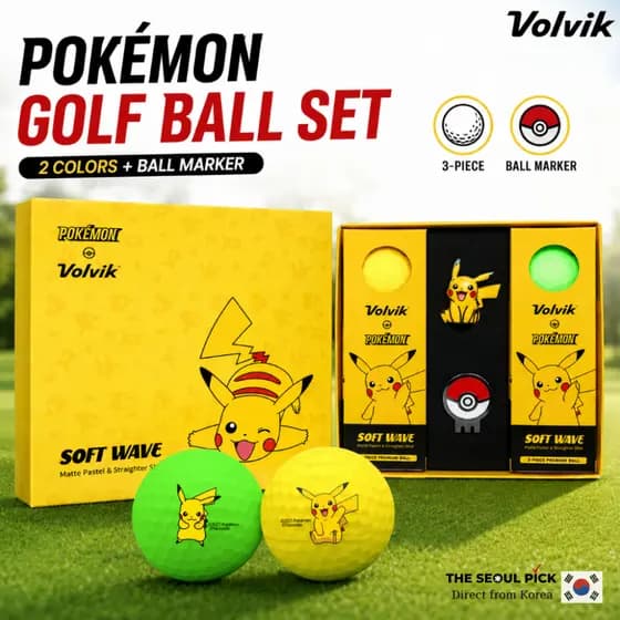 Volvik Pokémon Golf Ball Set 3 Peças De Bolas De Golfe De Onda Macia Com Marcador De Bola Conjunto De Presente