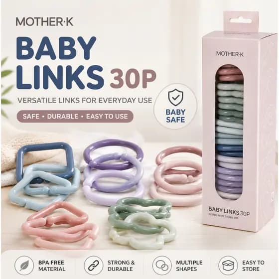 Mother-K Básico Multiuso Anel Gancho 30pcs Carrinho De Bebê Brinquedo Conjunto De Pendurado