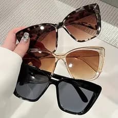 Óculos de Sol Esportivos da Moda para Mulheres, Estilo Olho de Gato, Estampa Clássica de Leopardo, Óculos de Sol Moderno