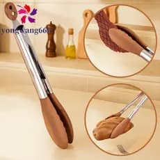 YONGWANG Pinça Para Grelhar Churrasco , Alça De Aço Inoxidável Antiderrapante Salada , Pão , Sobremesa , 9/12 Em Braçade